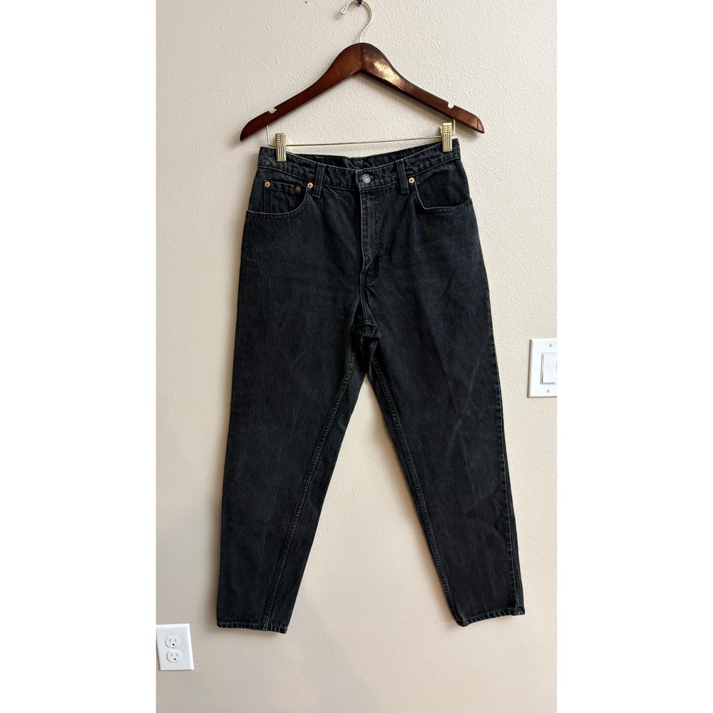 Levi's 550‎ Jeans Size 11 Med Vintage Black Relaxed Tapered Leg High Waisted Mom